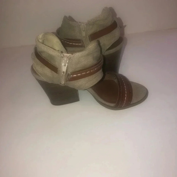 Jelly pop brown & beige block heel shoes - Picture 5 of 5